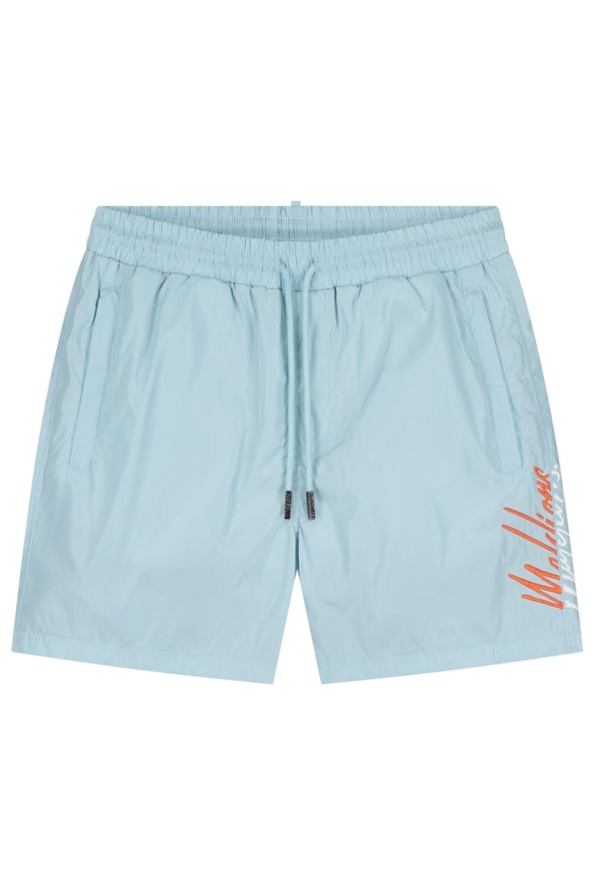 MEN SPLIT SWIM SHORTS MM1 HS25 21 828 LIGHT BLUE/CORAL